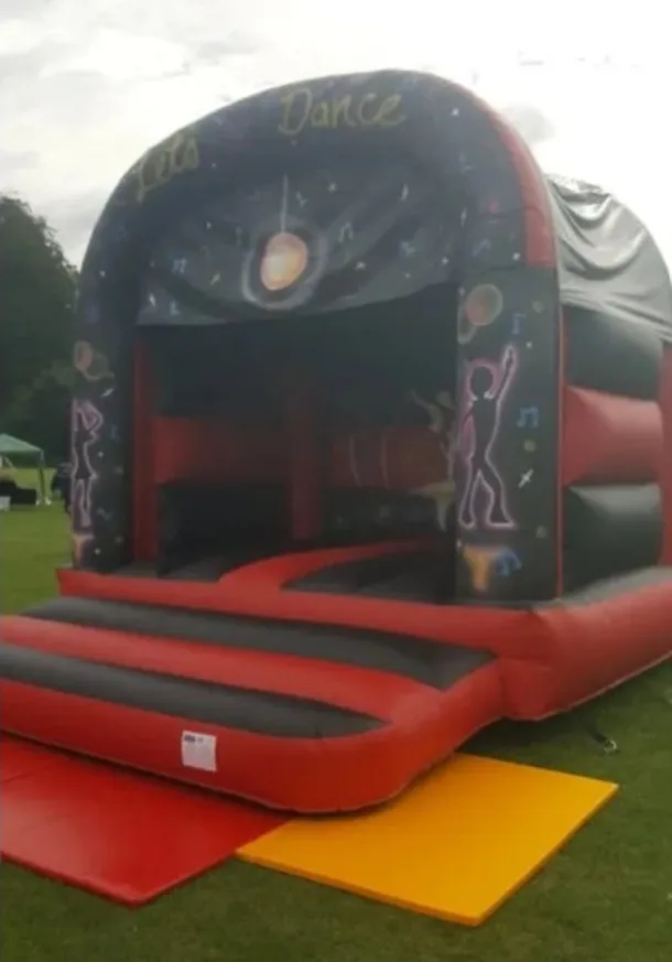 Red And Black Disco Bouncy Castle