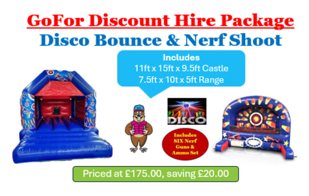 Nerf Bouncy Castle And Shooting Range Package