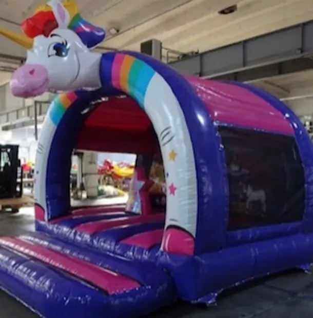 Curved Unicorn Bouncy Castle