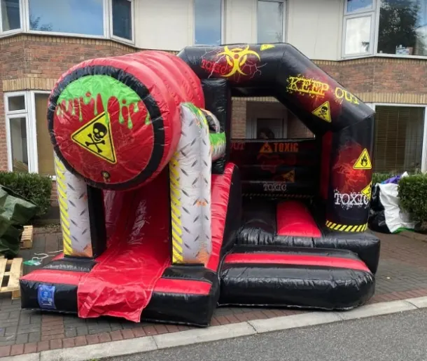 3d Toxic Bouncy Castle And Slide