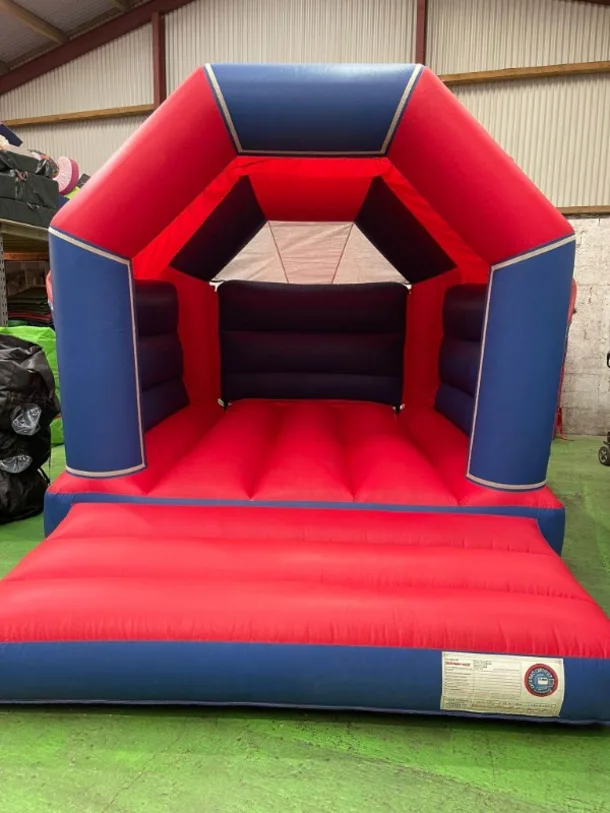 Red And Blue Plain Bouncy Castle