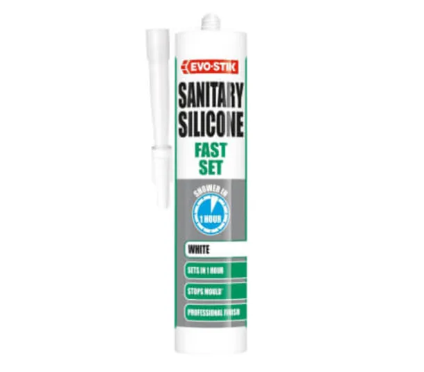 Evo-stik Fast Set Sanitary Silicone Sealant C20 White