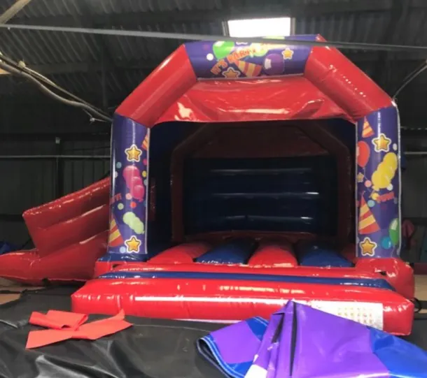 Dark Blue And Red Slide Combo Castle