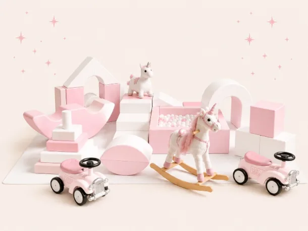 Moonbeam Soft Play Package - Pink And White