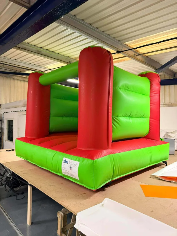 Tots Castle - Green And Red Bouncy Castle