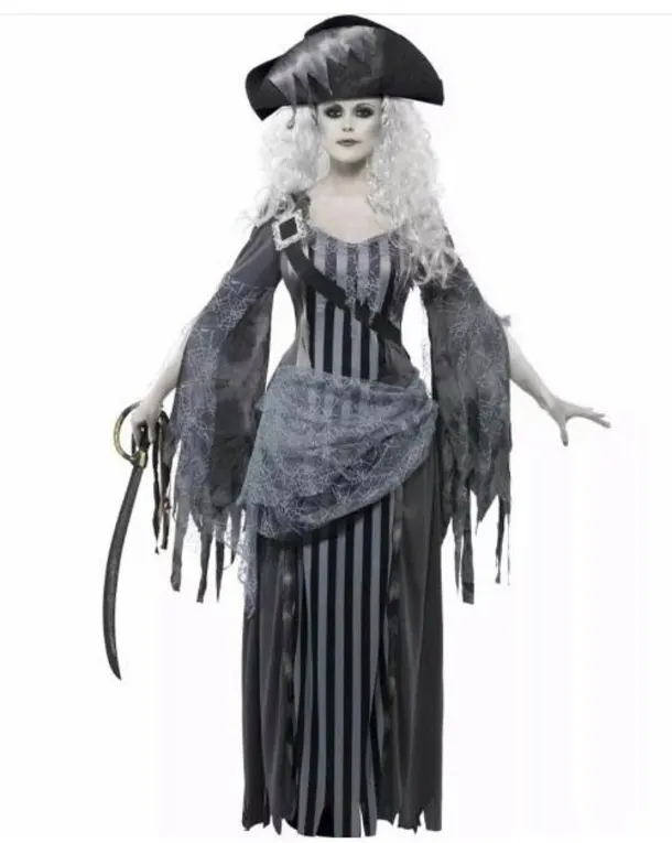 Zombie Princess Pirate Fancy Dress Costume (medium)