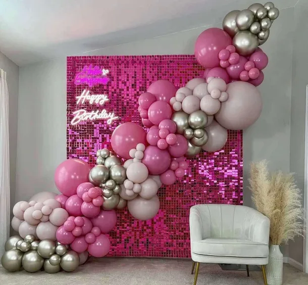 Hot Pink Sequin Wall