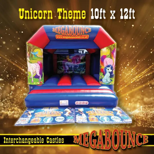 10ft X 12ft Unicorn Themed Bouncy Castle