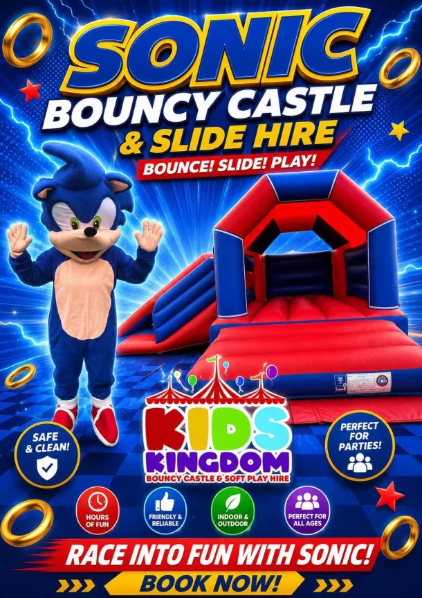 Bouncy Castle And Sonic Visit