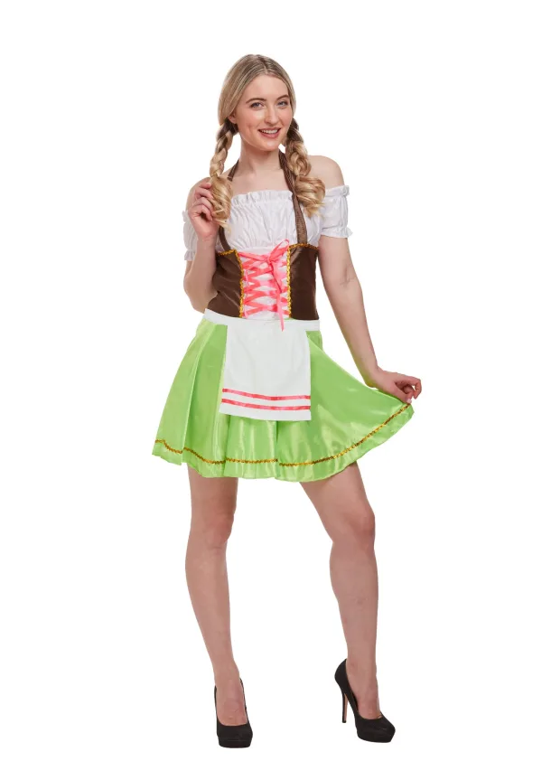 Bavarian Lady Fancy Dress Outfit One Size