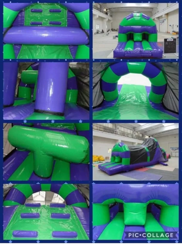 Purple And Green 40ft Obstacle Course