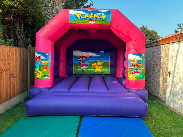 15ft X 12ft Pink And Purple Castle -pokerman Theme