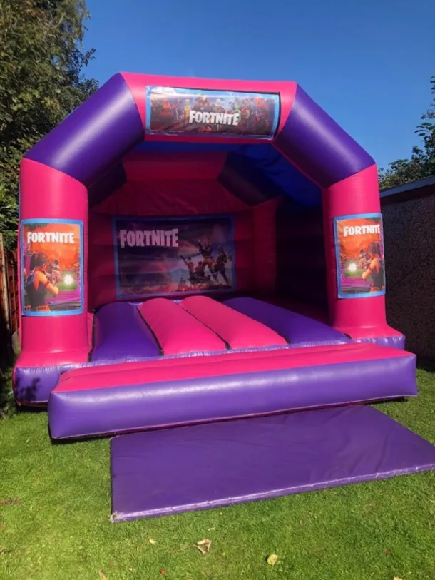 15ft X 12ft Pink And Purple Castle - Fortnite Theme