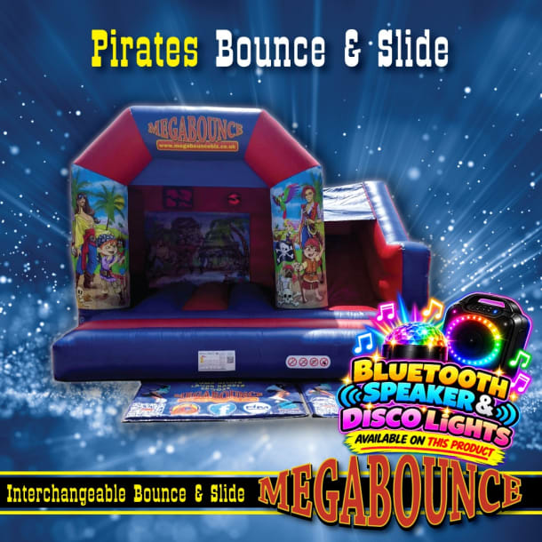 15ft X 15ft Pirate Themed Bouncy Castle With Slide