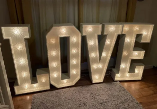 Illuminated Led Light Up Love Letters