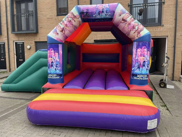 K Pop Demon Hunters Bouncy Castle With Slide