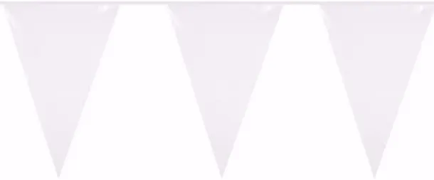 White Giant Plastic Bunting 10m (18 Flags)