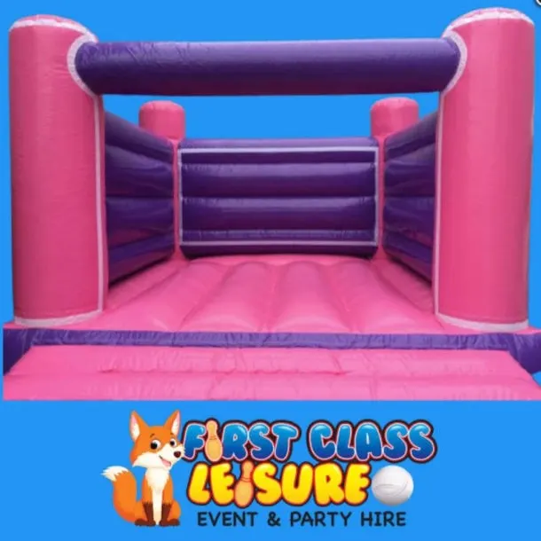 Bouncy Castle H Frame Plain Pink And Purple