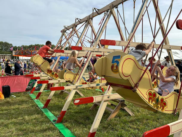 Vintage Swing Boats Fairground Ride