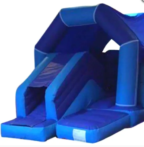 Blue Bouncy Castle With Front Slide