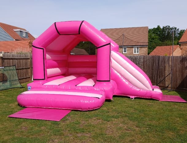 Pink Side Slide Combo Bouncy Castle