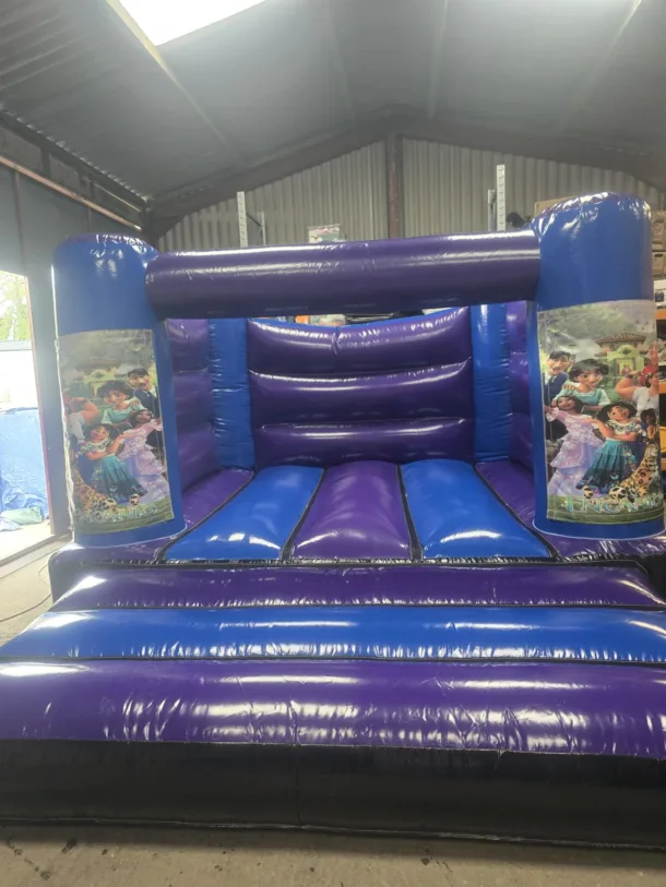 Dinosaur Blue And Purple H Frame Bouncy Castle