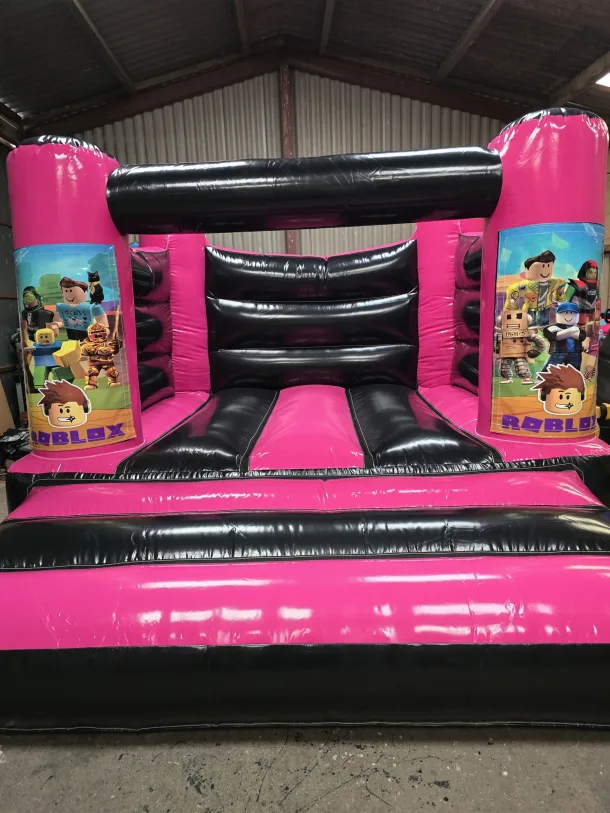 Pink And Black Roblox H Frame Bouncy Castle