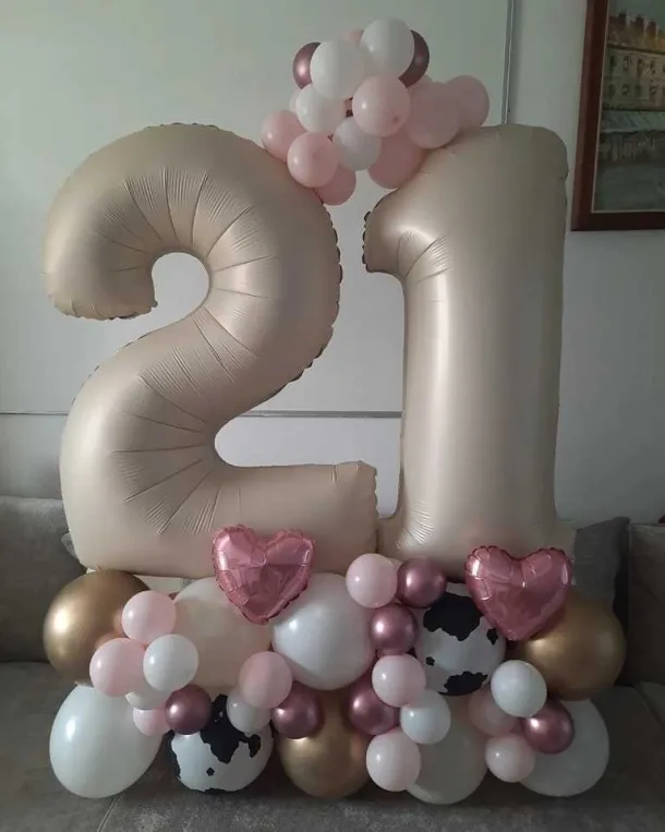 21st Balloon Stack