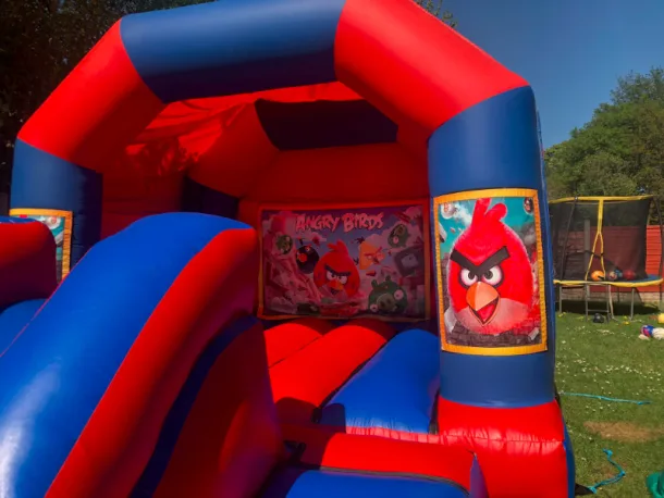 Red And Blue Combo Castle - Angry Birds Theme