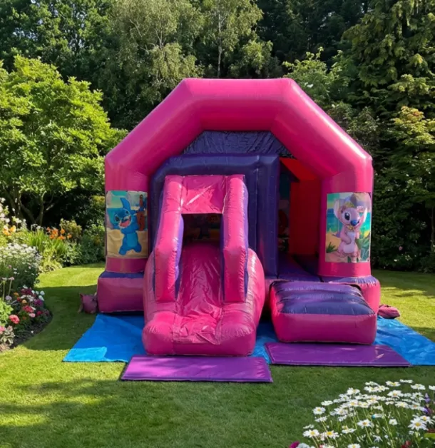 Pink And Purple Combo Castle - Lilo And Stitch