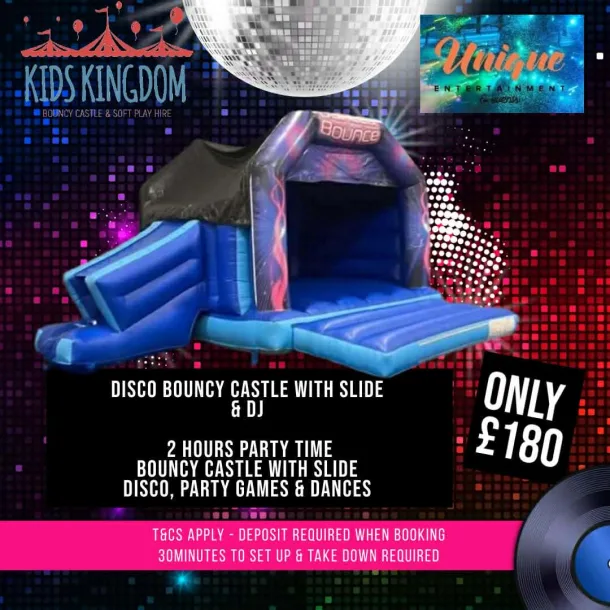 Party Time Bouncy Castle With Slide And Dj