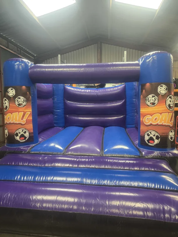 Blue And Purple Football H Frame Bouncy Castle