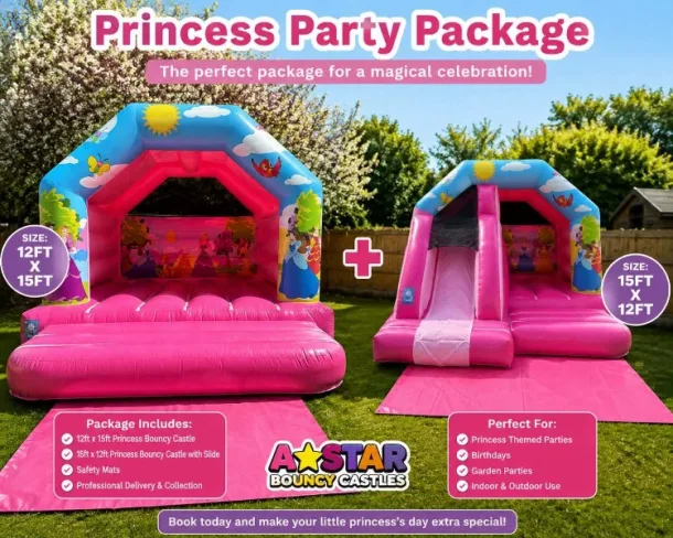 Princess Bouncy Castle Party Package