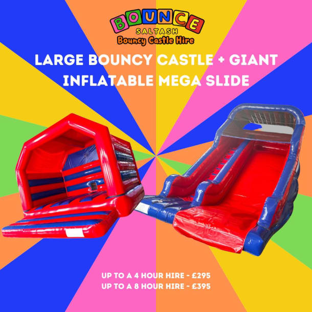 Large Adult Bouncy Castle And Giant Mega Slide Package