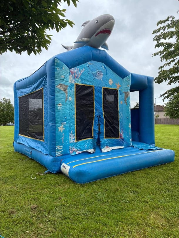 20ft X 20ft Shark Combi Bouncy Castle - Weekend Hire