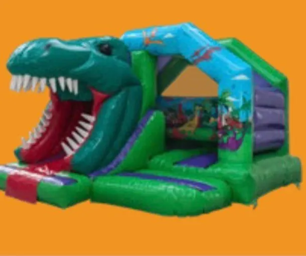 3d Dino Combi  Bouncy Castle