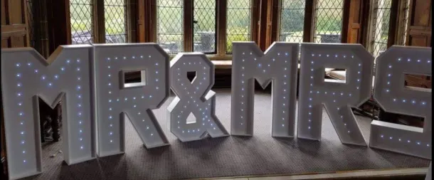 Mr And Mrs Led Sign