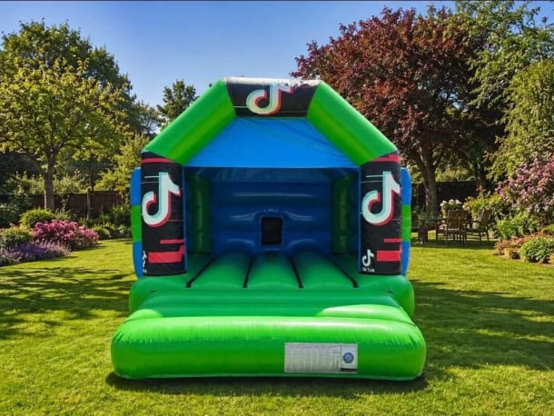 Green And Blue Bouncy Castle