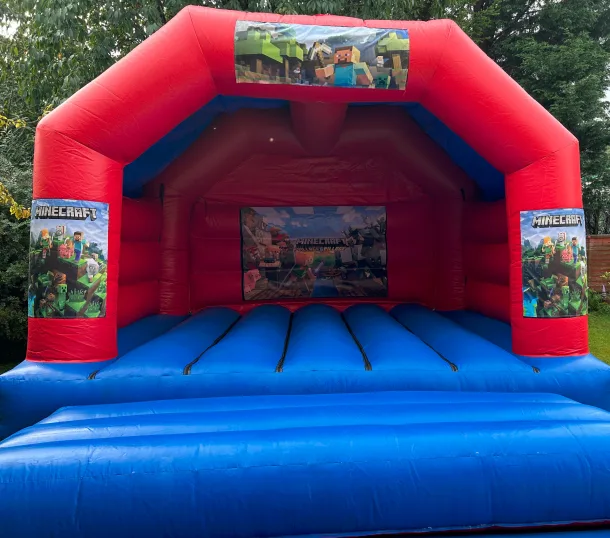 18ft X 15ft Blue And Red Castle - Minecraft Theme