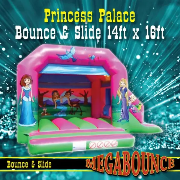 14ft X 16ft Princess Palace Bounce And Slide