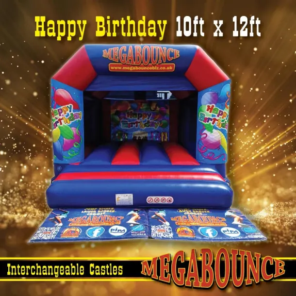 10ft X 12ft Happy Birthday Themed Bouncy Castle