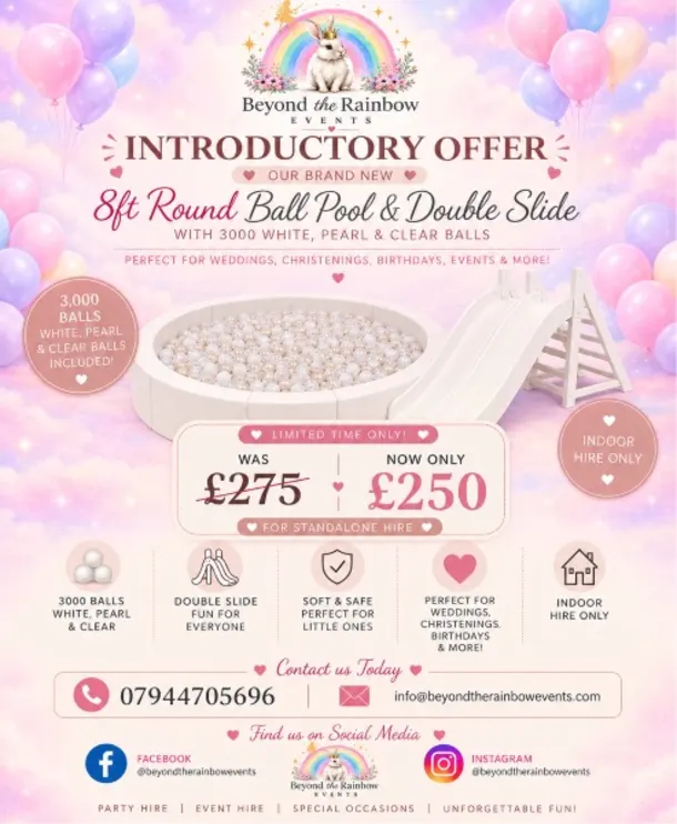 8 Ft Round Ball Pool And Slide Package