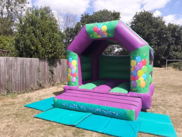 Purple And Green Balloons Castle