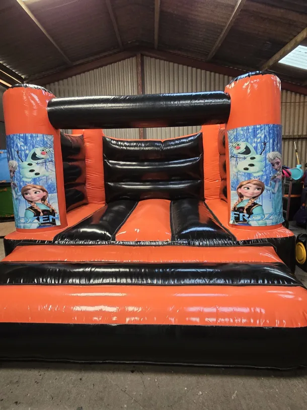 Orange And Black Frozen H Frame Bouncy Castle