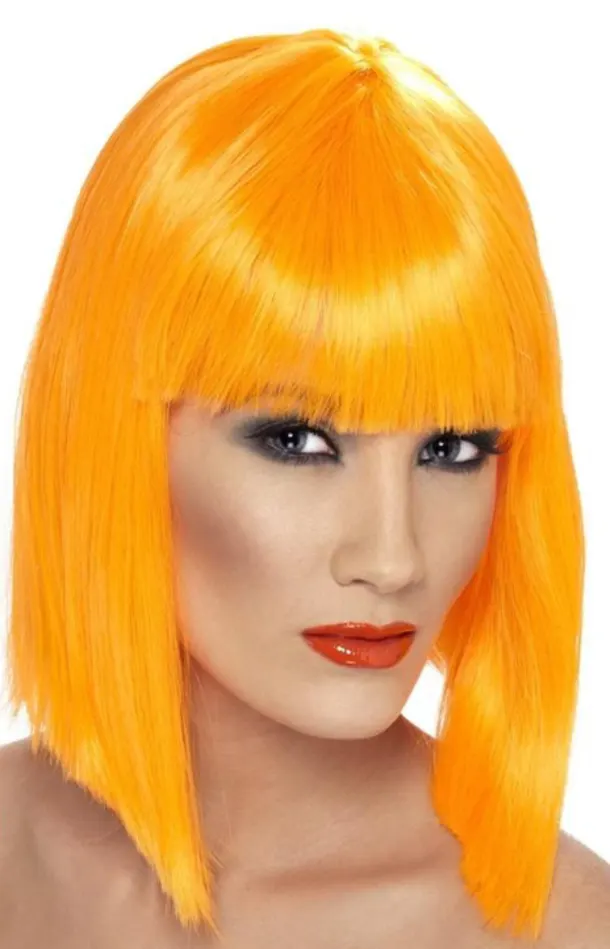 Neon Orange Bob Wig