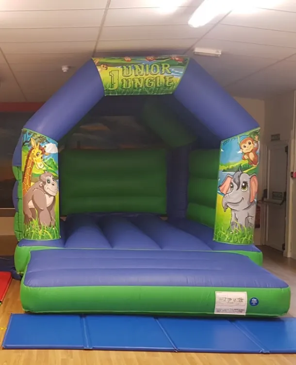 Green Blue Bouncy Castle 11x15 Jungle Theme