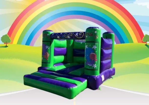 Green And Purple H Frame Castle