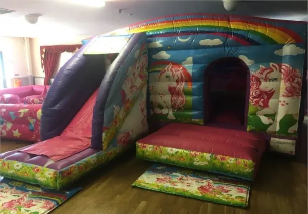 Low Height Unicorn Castle With Slide