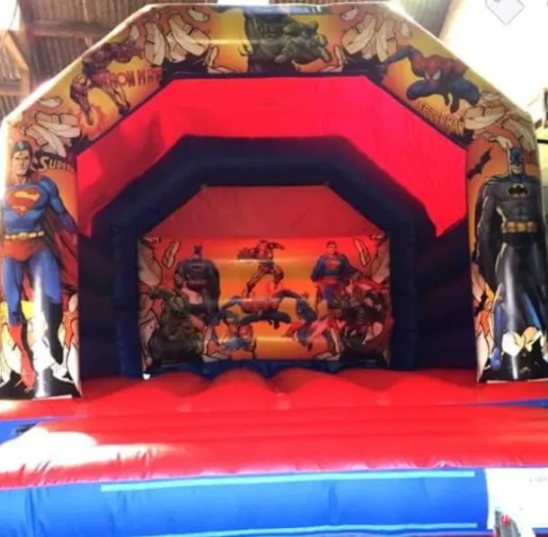 Superheroes Bouncy Castle & Slide