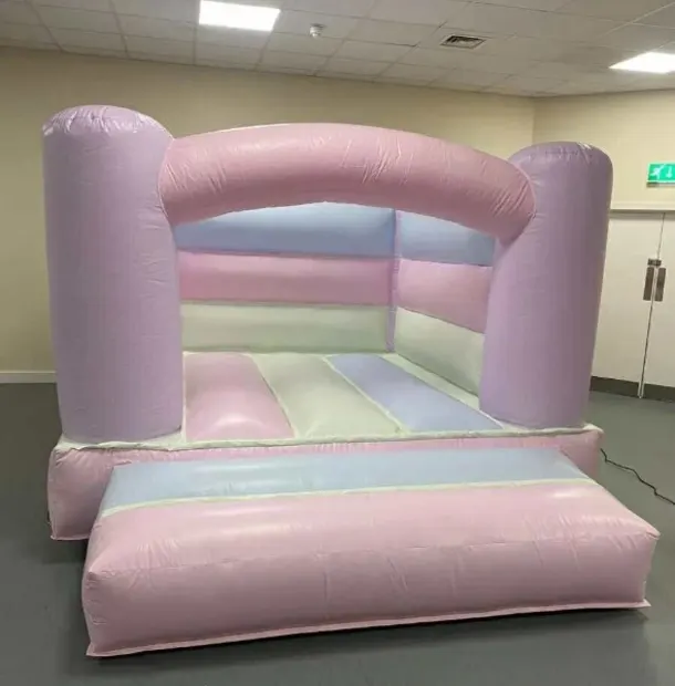 Pale Pink And Purple Bouncy Castle